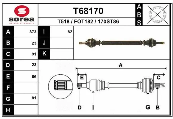 Drive Shaft (T68170)