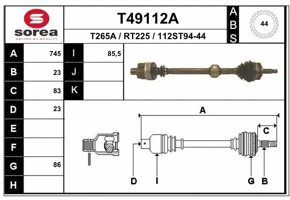 Drive Shaft (T49112A)