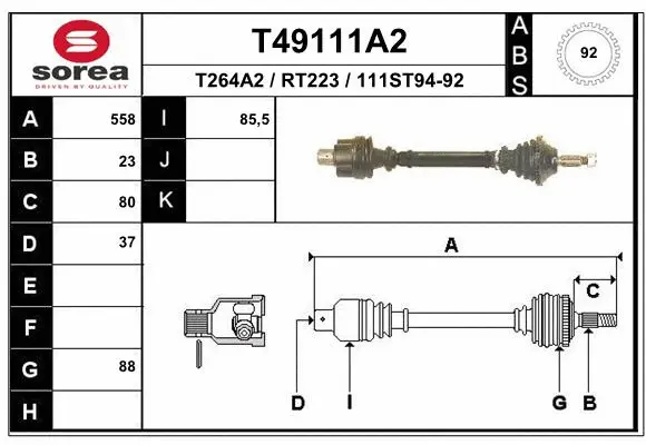Drive Shaft (T49111A2)