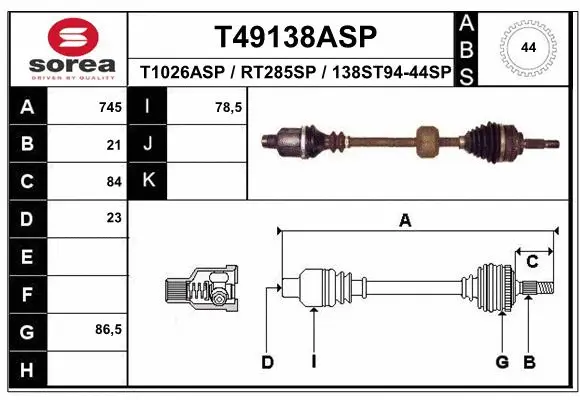 Drive Shaft (T49138ASP)