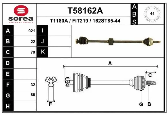 Drive Shaft (T58162A)