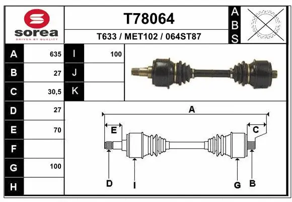 Drive Shaft (T78064)
