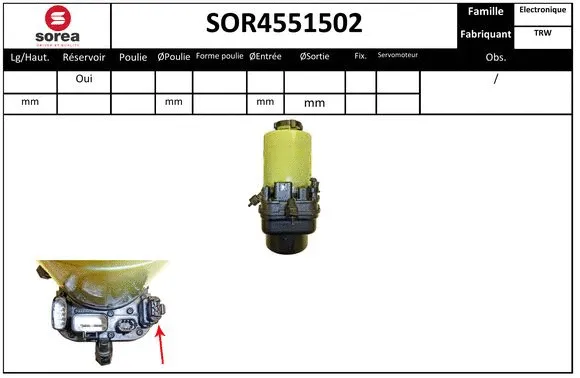 Hydraulic Pump, steering (SOR4551502)