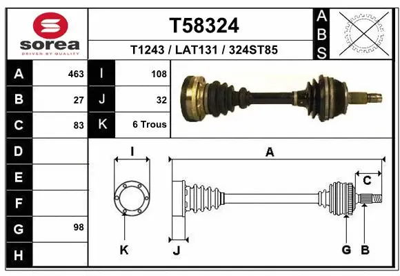Drive Shaft (T58324)