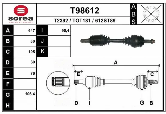 Drive Shaft (T98612)