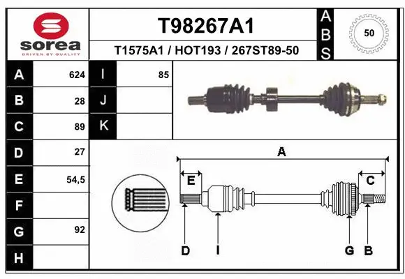 Drive Shaft (T98267A1)