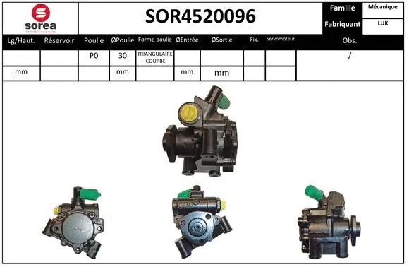 Hydraulic Pump, steering (SOR4520096)