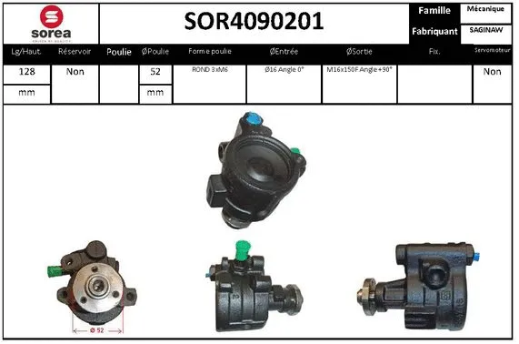 Hydraulic Pump, steering (SOR4090201)
