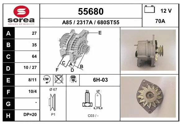 Alternator (55680)