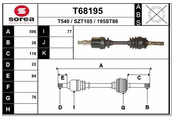 Drive Shaft (T68195)