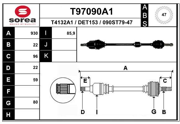 Drive Shaft (T97090A1)