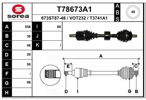 Drive Shaft (T78673A1)