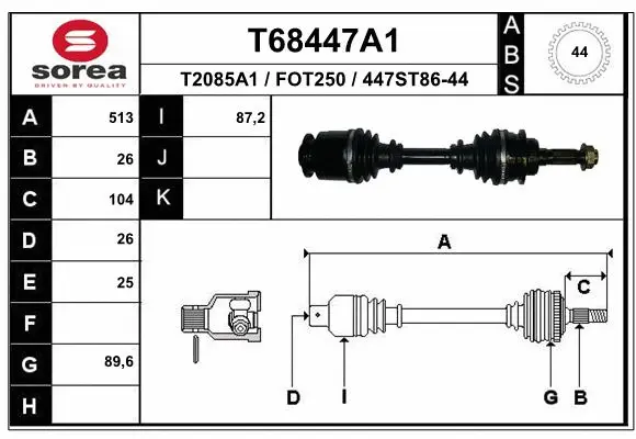 Drive Shaft (T68447A1)