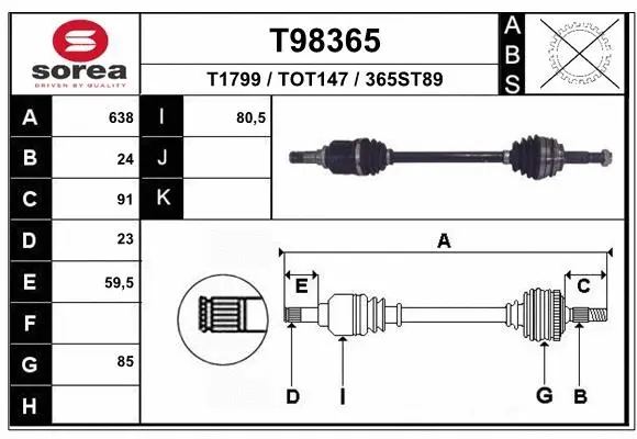 Drive Shaft (T98365)
