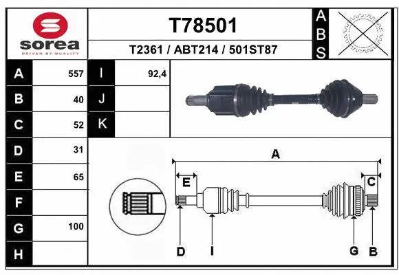 Drive Shaft (T78501)