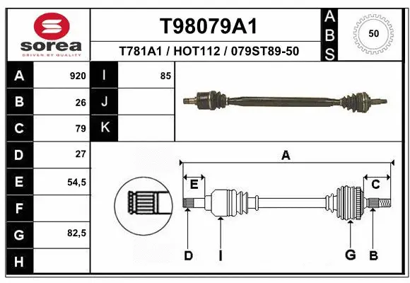 Drive Shaft (T98079A1)