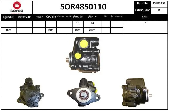 Hydraulic Pump, steering (SOR4850110)