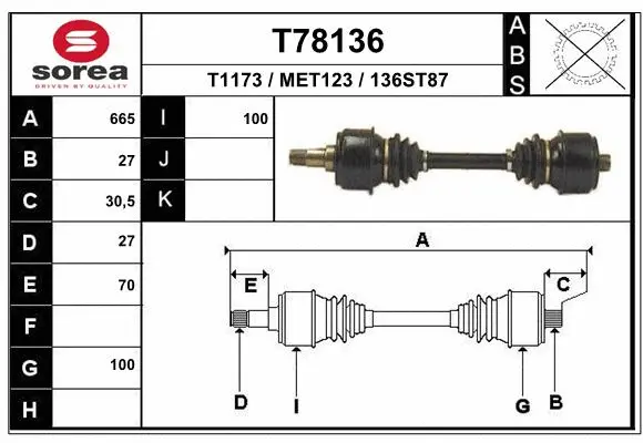 Drive Shaft (T78136)