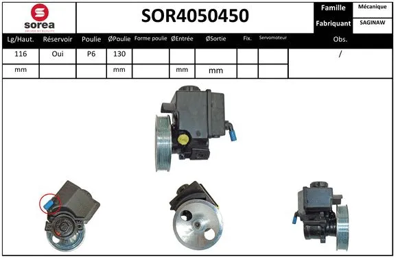 Hydraulic Pump, steering (SOR4050450)