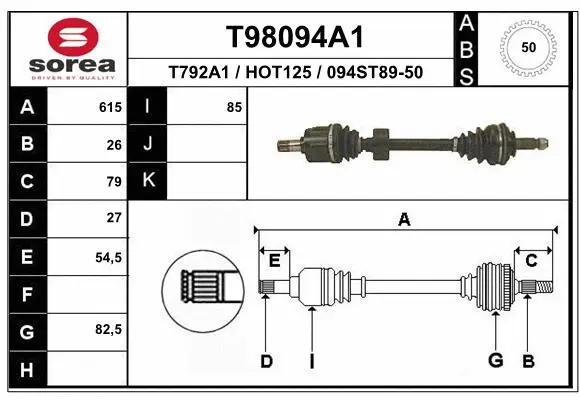 Drive Shaft (T98094A1)