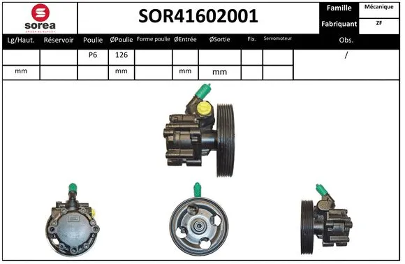 Hydraulic Pump, steering (SOR41602001)