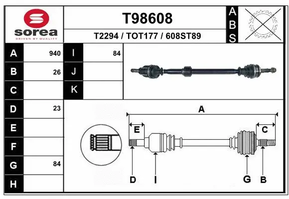 Drive Shaft (T98608)