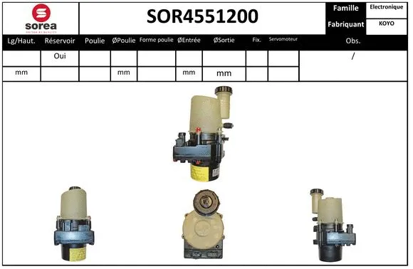 Hydraulic Pump, steering (SOR4551200)