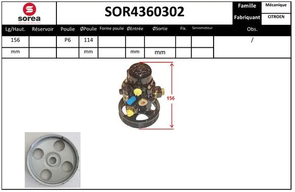Hydraulic Pump, steering (SOR4360302)