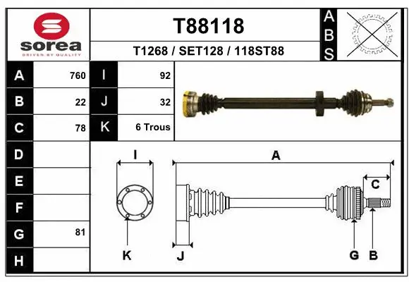 Drive Shaft (T88118)