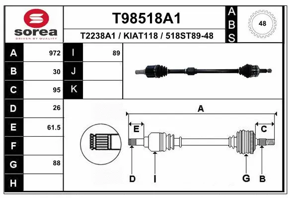 Drive Shaft (T98518A1)