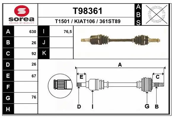 Drive Shaft (T98361)