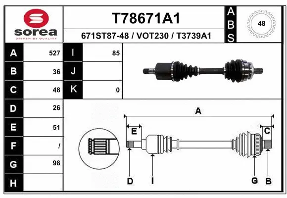 Drive Shaft (T78671A1)