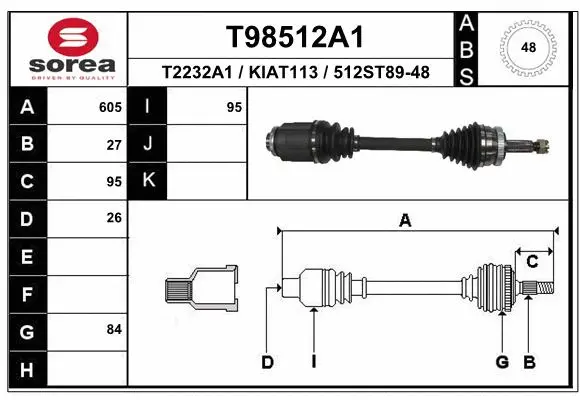 Drive Shaft (T98512A1)