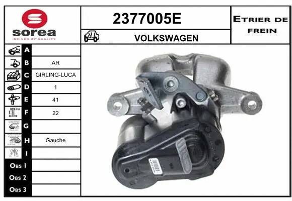 Brake Caliper (2377005E)
