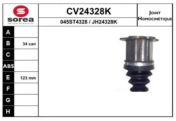 Joint Kit, drive shaft (CV24328K)