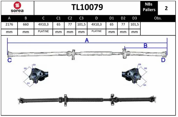 Propshaft, axle drive (TL10079)