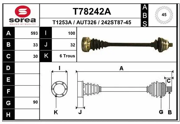 Drive Shaft (T78242A)