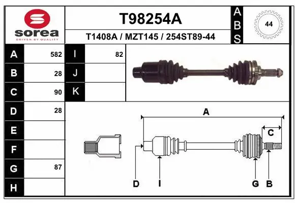 Drive Shaft (T98254A)