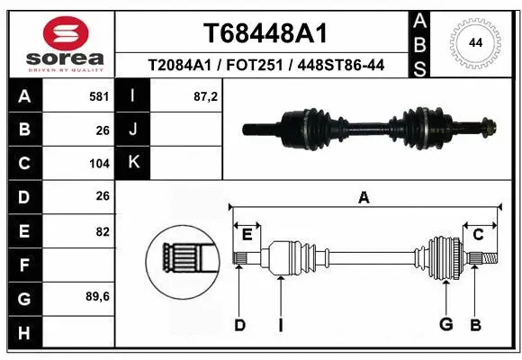 Drive Shaft (T68448A1)