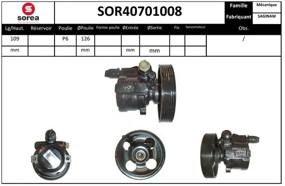 Hydraulic Pump, steering (SOR40701008)