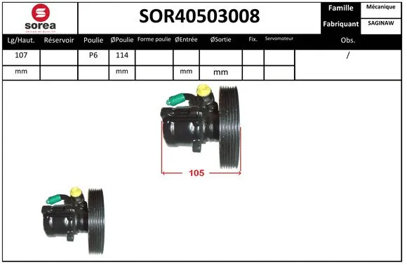 Hydraulic Pump, steering (SOR40503008)