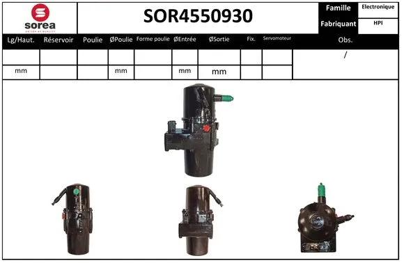 Hydraulic Pump, steering (SOR4550930)