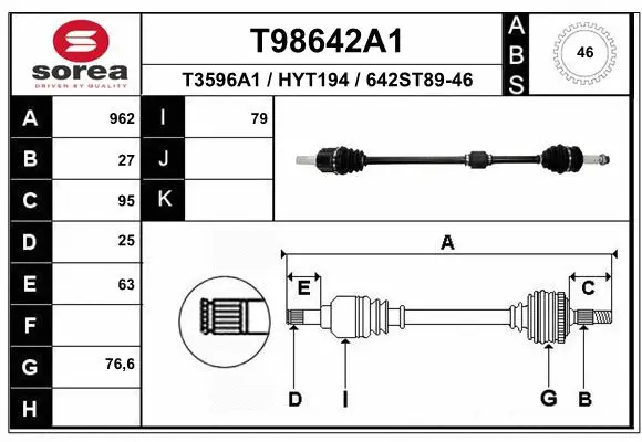 Drive Shaft (T98642A1)