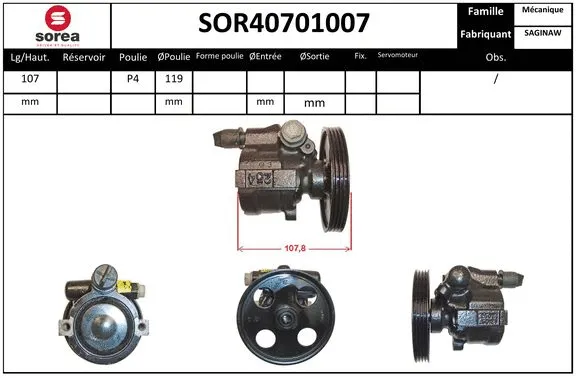 Hydraulic Pump, steering (SOR40701007)