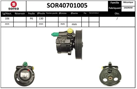 Hydraulic Pump, steering (SOR40701005)