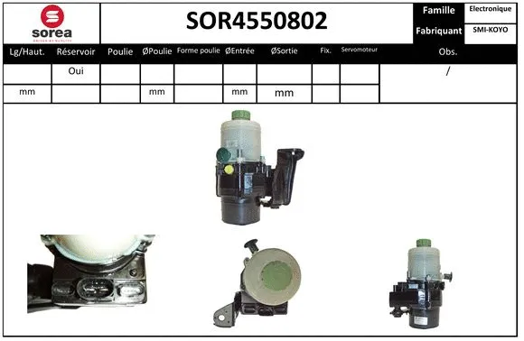 Hydraulic Pump, steering (SOR4550802)