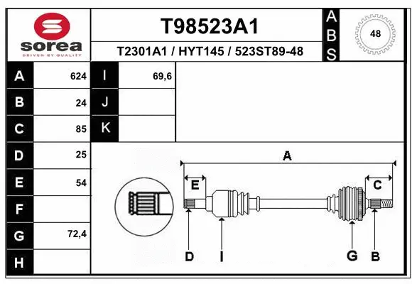 Drive Shaft (T98523A1)