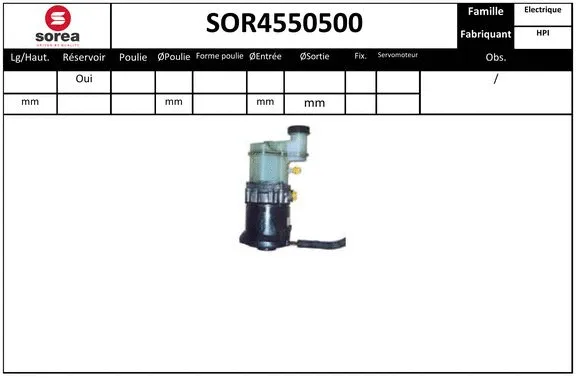 Hydraulic Pump, steering (SOR4550500)