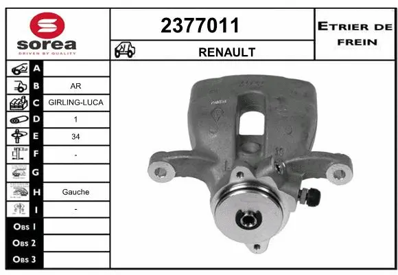 Brake Caliper (2377011)