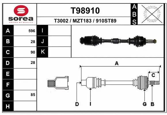 Drive Shaft (T98910)